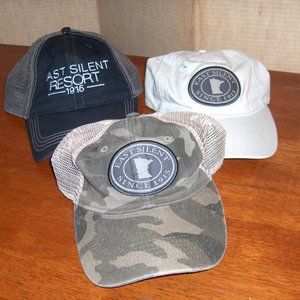 East Silent Resort Caps Blue 84, Lot of 3